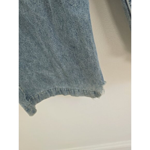 Lee Pipes Upcycle Vintage Y2K 90s Distressed Skater Wide Leg Unisex Jeans 0 2 XS - Picture 5 of 10